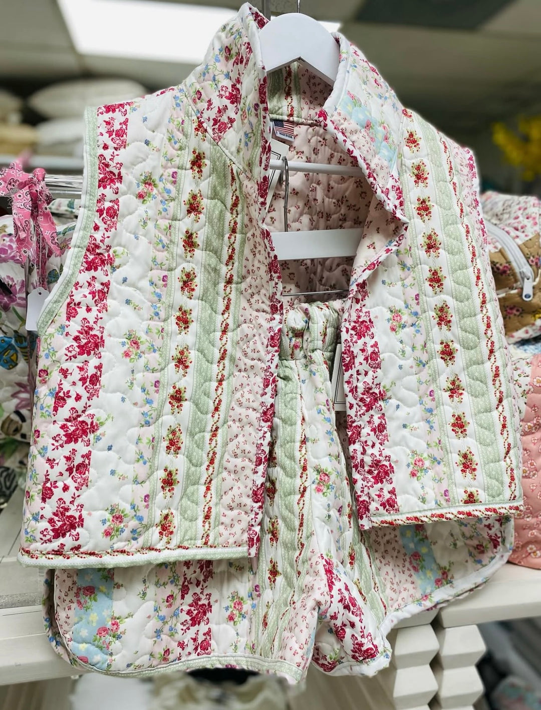 Lynette Patchwork Stripe Quilted Cate Vest